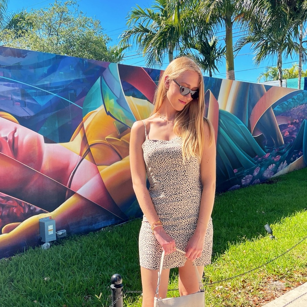 Lush Spotted Mini Dress